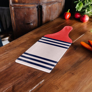 Red and Black Stripes Cutting Board