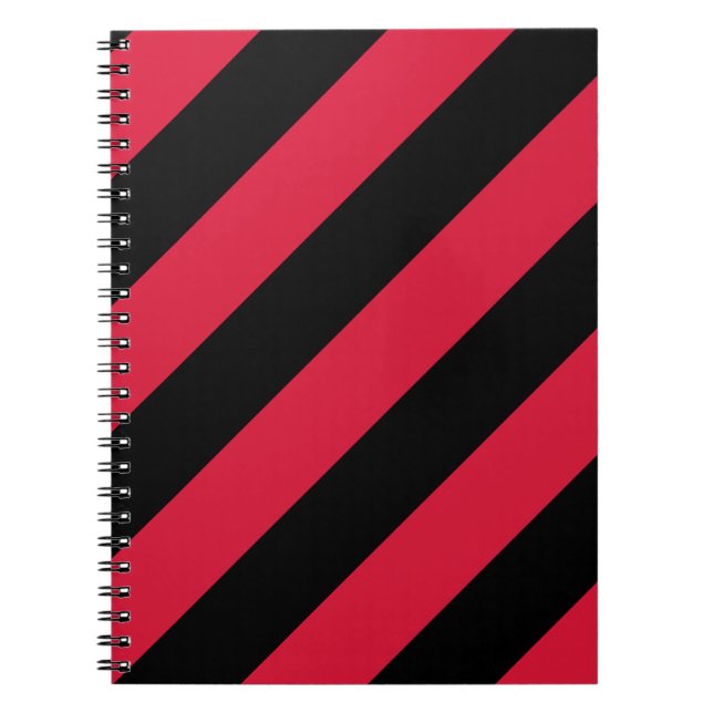 Red and Black Stripes Notebook (Front)