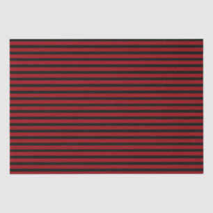 Red and Black Stripes Tissue Paper