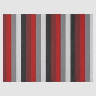 Red and Black Stripes Tissue Paper