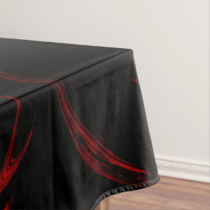 red and black tablecloth