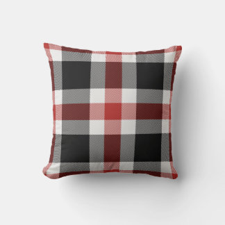 Red And Black Tartan Cushion