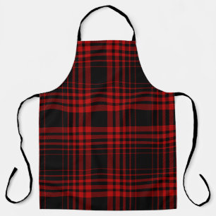 Red and black tartan plaid Scottish seamless patte Apron