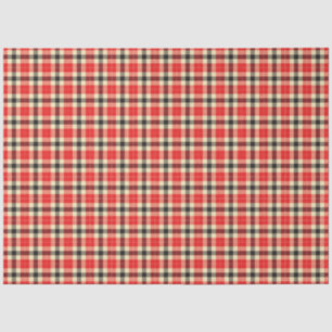 Red and Black Tartan Plaid Tissue Paper