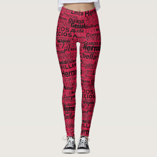 RED AND BLACK TO CELEBRATE HER BEAUTY LEGGINGS