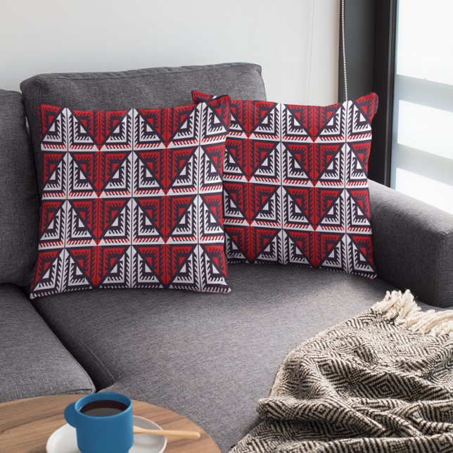 Red And Black Triangles  Cushion (Creator Uploaded)