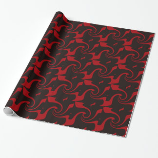 Red and Black Twist Wrapping Paper