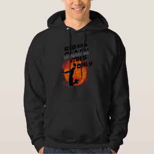 Red And Black Vibes Only High School Basketball Hoodie
