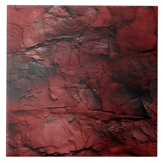 Red and Black Wall Ceramic Tile (Front)