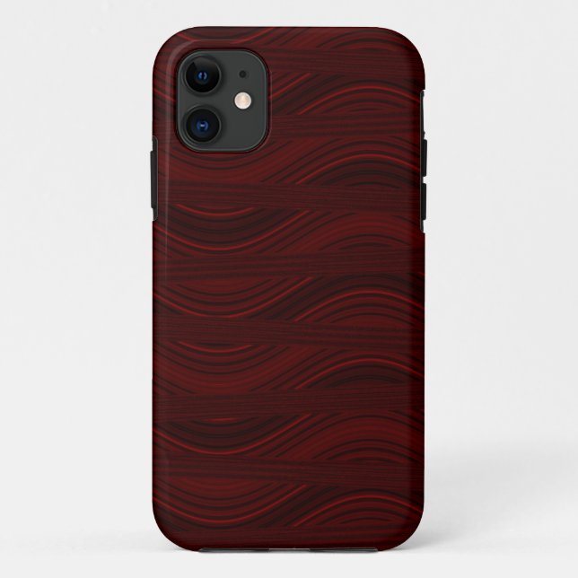 Red and black waves and stripes Case-Mate iPhone case (Back)