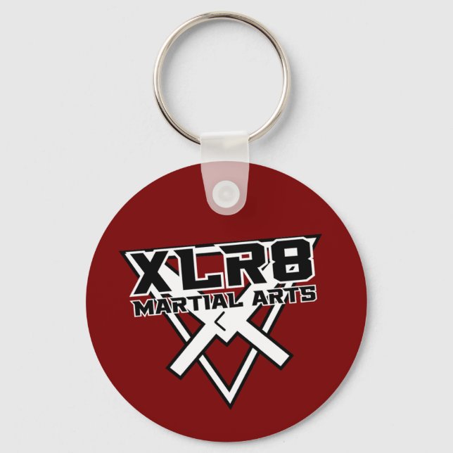 Red and Black XLR8  Key Ring (Front)