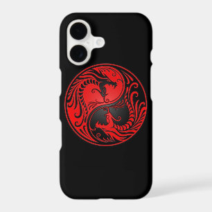 Red and Black Yin Yang Dragons