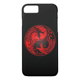 Red and Black Yin Yang Dragons iPhone 8/7 Case