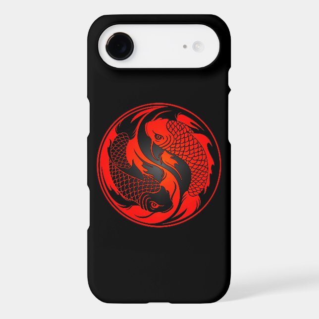 Red and Black Yin Yang Koi Fish Case-Mate iPhone Case (Back)
