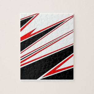 Red and Black zig-zag Design from AOM Jigsaw Puzzle