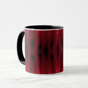 Red and black zigzag ikat mug