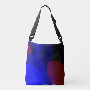 Red And Blue Abstract Art 601 Crossbody Bag