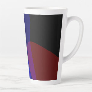 Red And Blue Abstract Art 601 Latte Mug