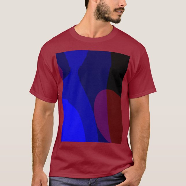 Red And Blue Abstract Art 601  T-Shirt (Front)