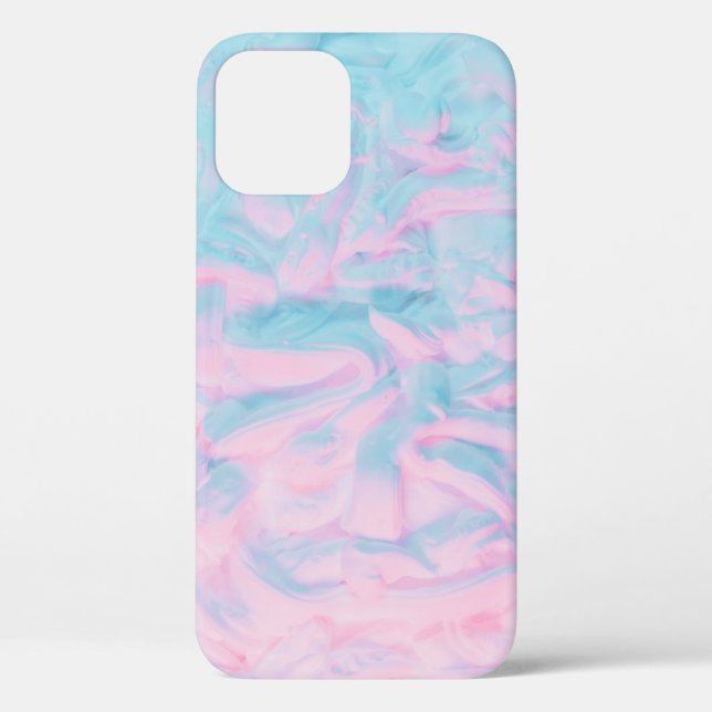 RED AND BLUE ABSTRACT PAINTING Case-Mate iPhone CASE (Back)