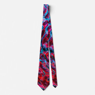 RED AND BLUE ABSTRACT STYLISH NECK TIE