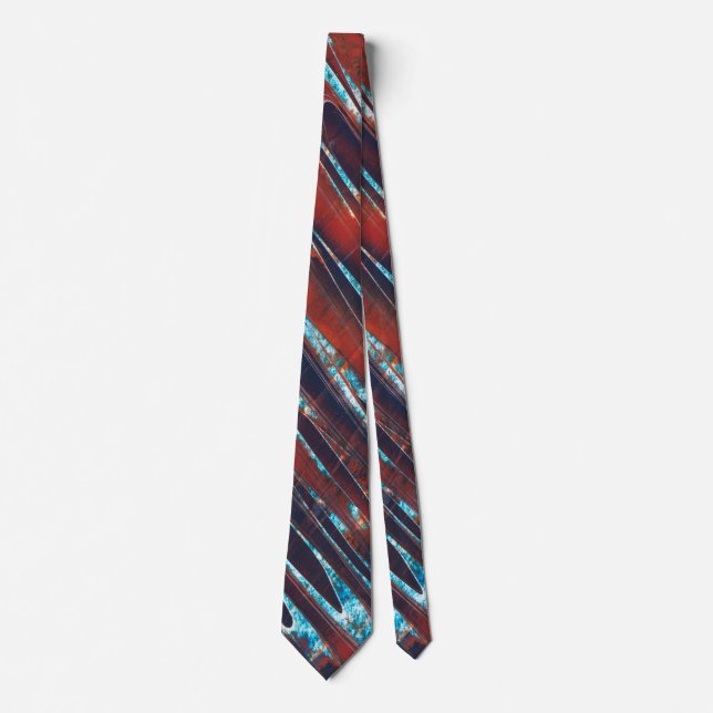 Red and Blue Angled Tie (Front)