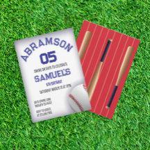 Red and Blue Baseball Birthday