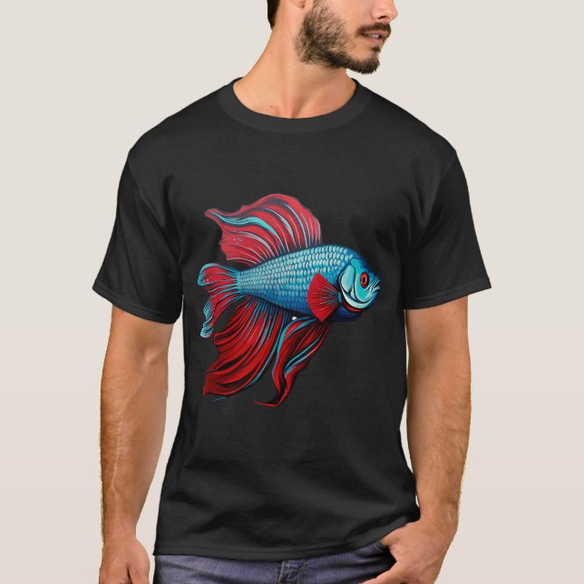 Red and blue beta T-Shirt (Front)