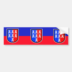 Red and Blue Bumper Sticker