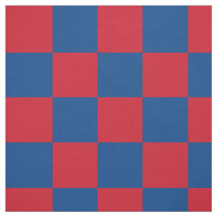 Red and blue chequerboard pattern fabric