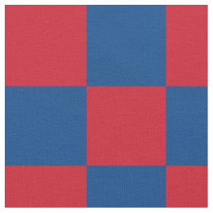 Red and blue chequerboard pattern fabric