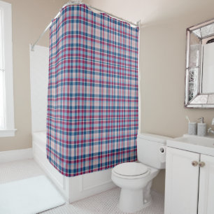 Red and Blue Classic Plaid Shower Curtain