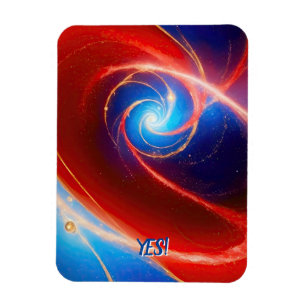 Red and Blue Cosmic Spiral Magnet