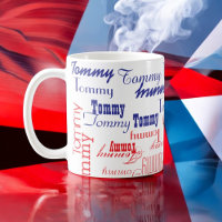 Red and Blue, Create Your Own Name Pattern