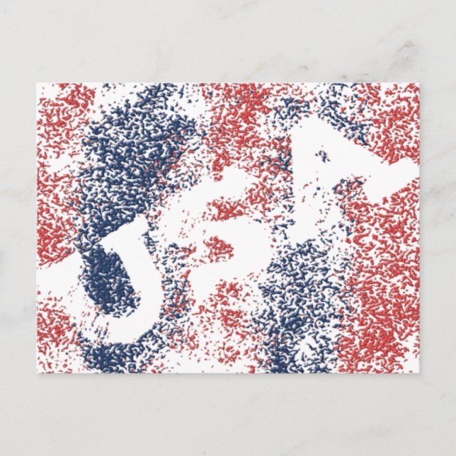 Red and Blue Crystals USA Postcard (Front)