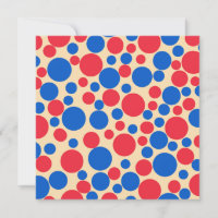 Red And Blue Dots On Tan 