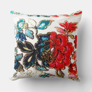 Red And Blue Flower Cushion