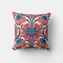 Red and Blue Flower Pattern