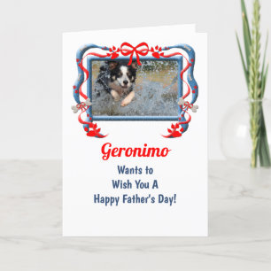 Red and Blue From the Dog Father's Day Card