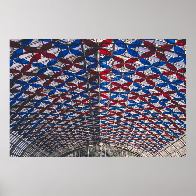 Red and blue glass ceiling poster (Front)