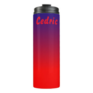 Red and Blue Gradient Designs Thermal Tumbler