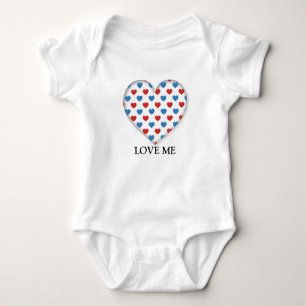 Red and Blue Heart Baby Bodysuit