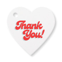 Red and Blue Heart Thank You Tag