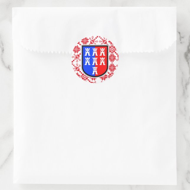 Red and Blue, it has to be Classic Round Sticker (Bag)