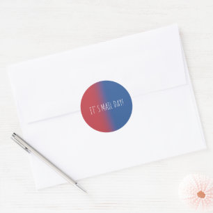 Red And Blue It’s Mail Day Envelope Seals