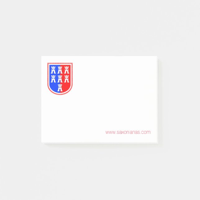 Red and Blue, its Saxonian Post-it Notes (Front)