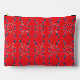 Red and Blue Large Accessory Pouch