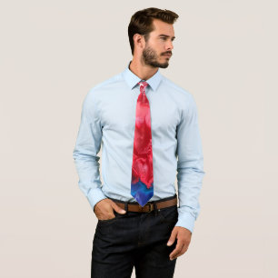 Red and Blue Lava Design Abstract Ties