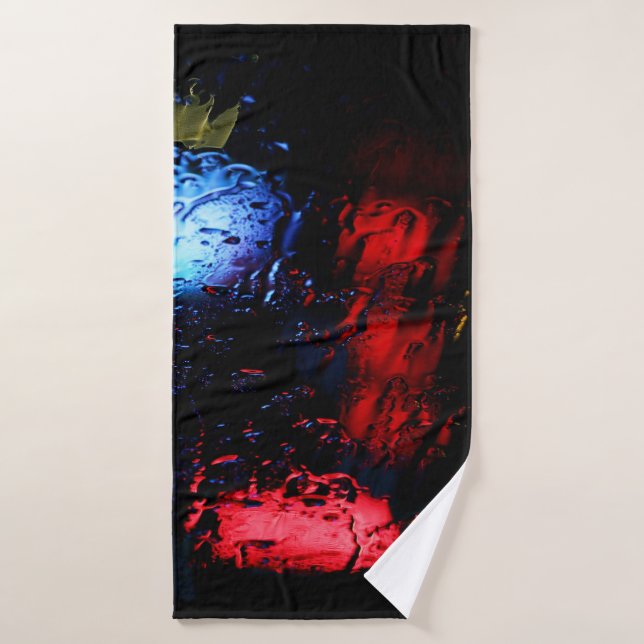 Red and blue LED lamp Bath Towel (Bath Towel)