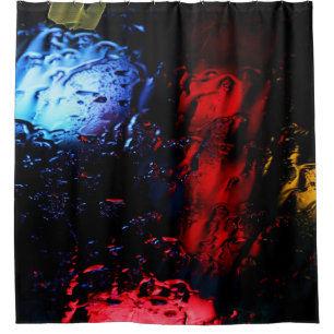 Red and blue LED lamp Shower Curtain